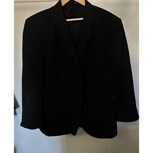 Structure Men's Jacket Black with Pinstripes 44S Sport Coat 100% Wool
